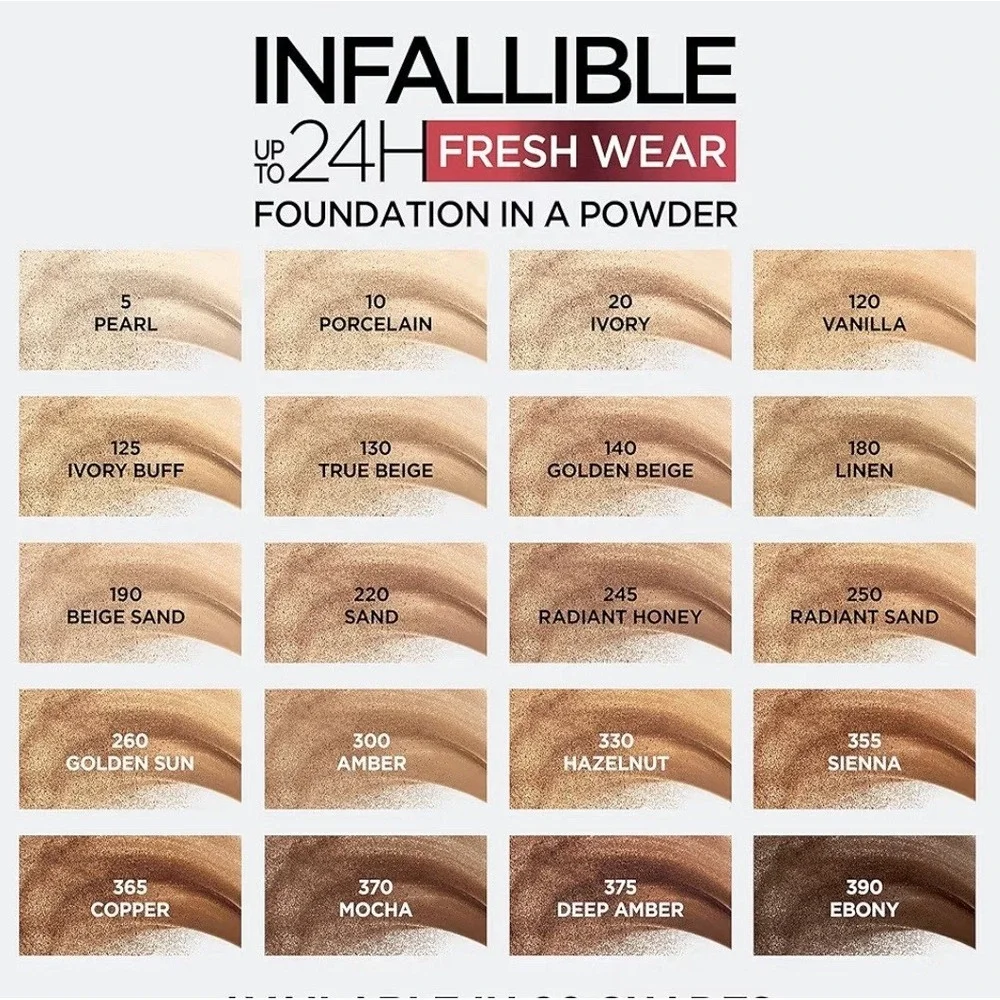 L'Oreal Paris Infallible Up to 24H Fresh Wear Foundation Powder 125 Ivory Buff